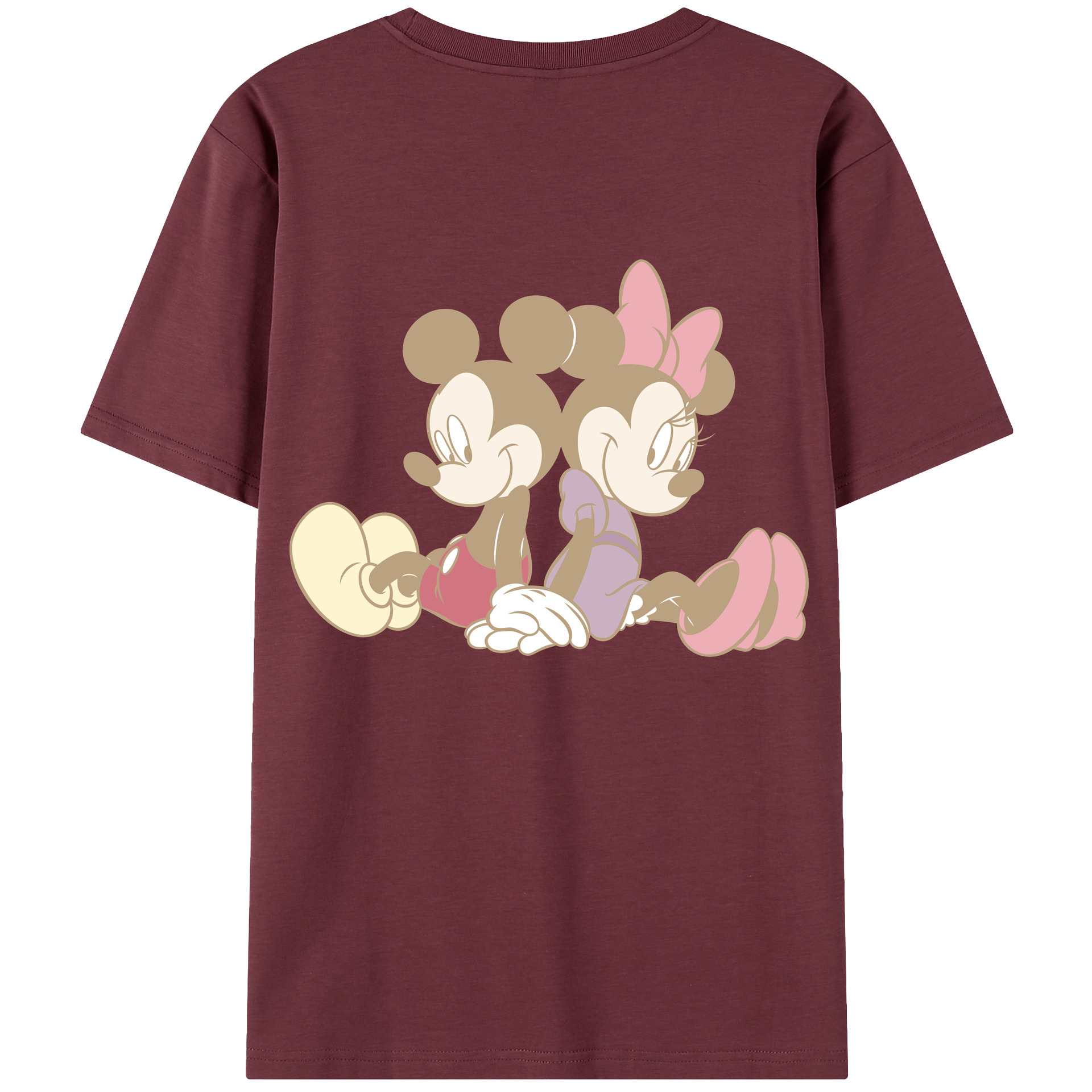 （画像用） ミッキーマウス Mickey Mouse 綿100％半袖Tシャツ（背面プリント）